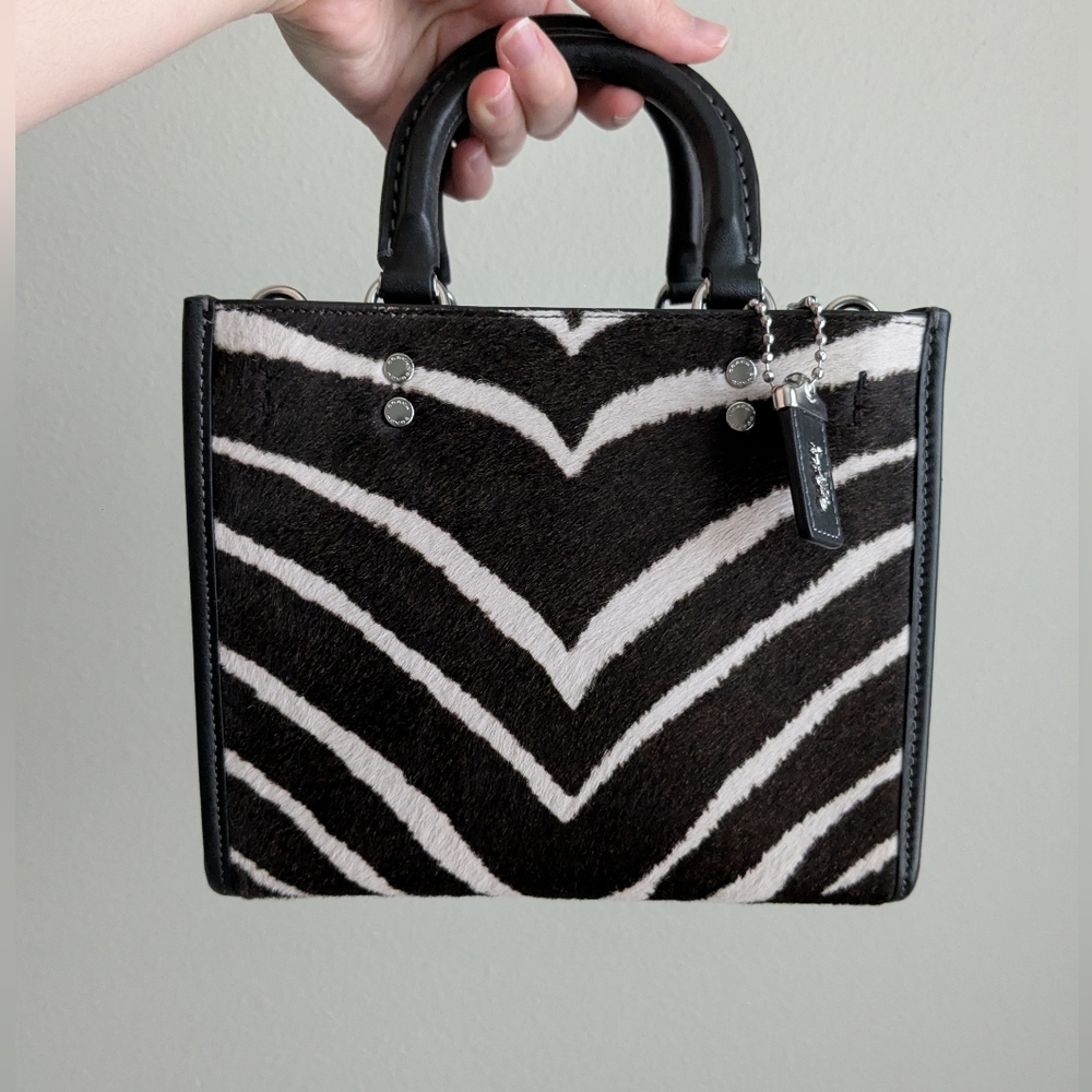 Coach Rogue 20 Zebra Calf Hair